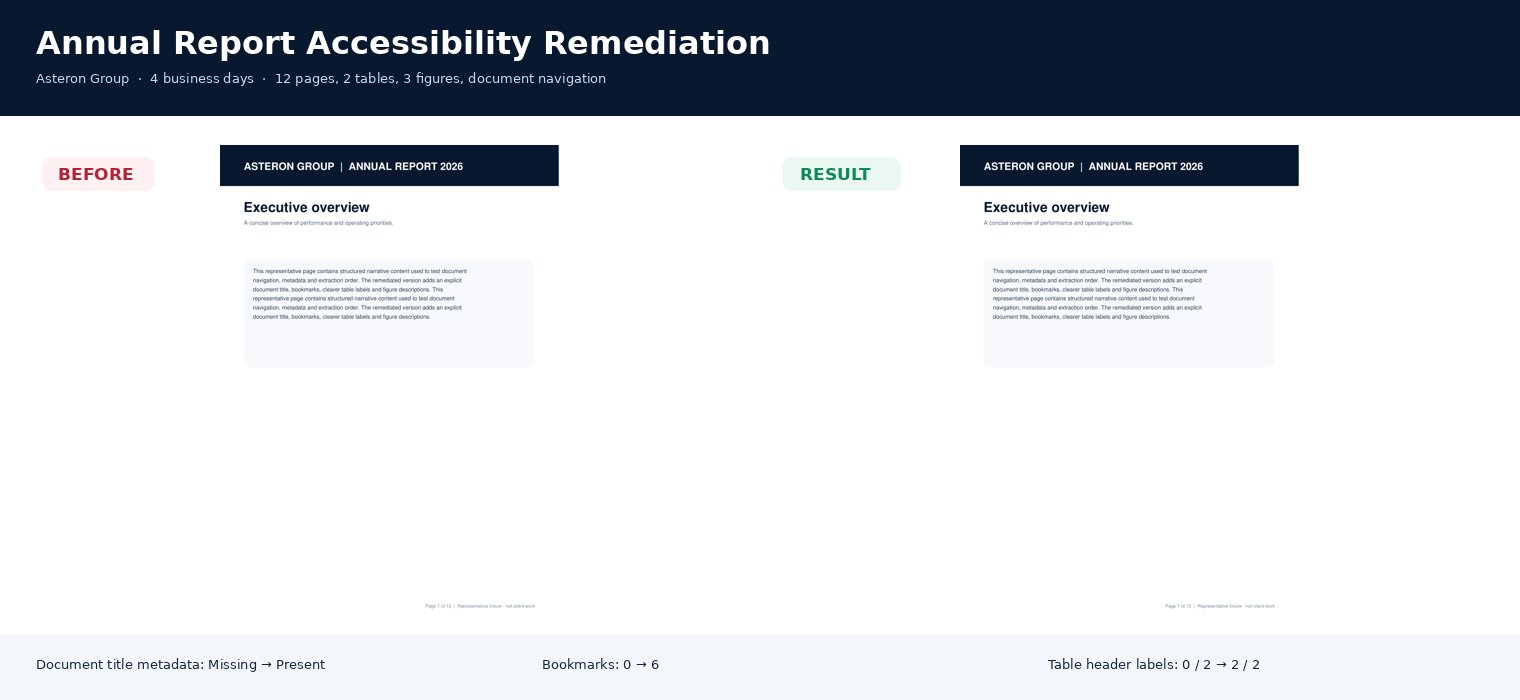 Annual Report Accessibility Remediation