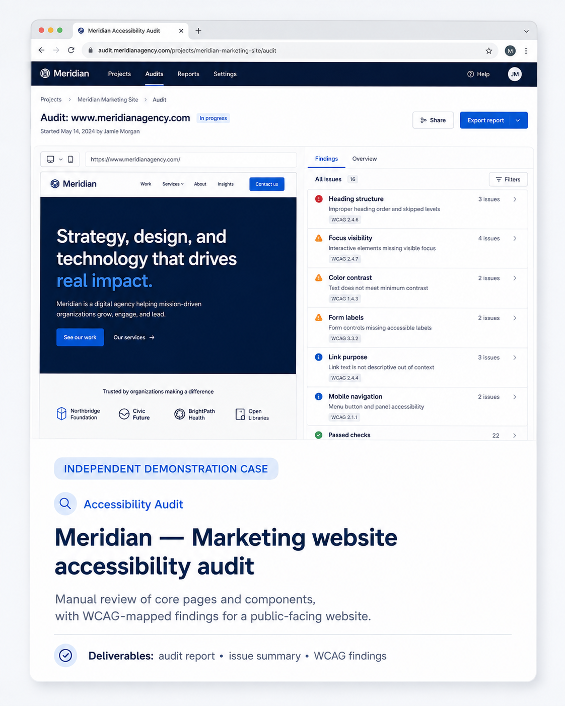 Pre-release SaaS Accessibility Audit